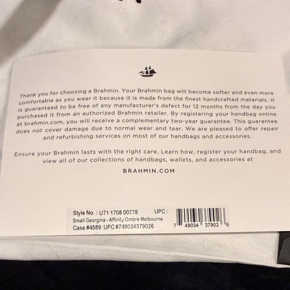 Brahmin Georgina Iridescent Blue Crossbody Bag - Picture 4 of 6